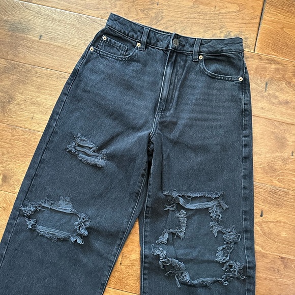 Garage black wide-leg jeans - Picture 2 of 4